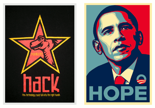 Shepard Fairey Mozilla and Obama artwork