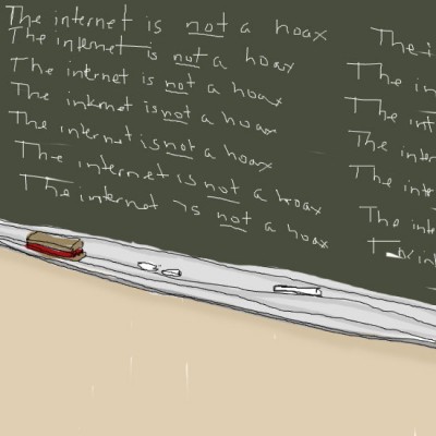 what is a hoax? - an illustration by Geoff Gibson