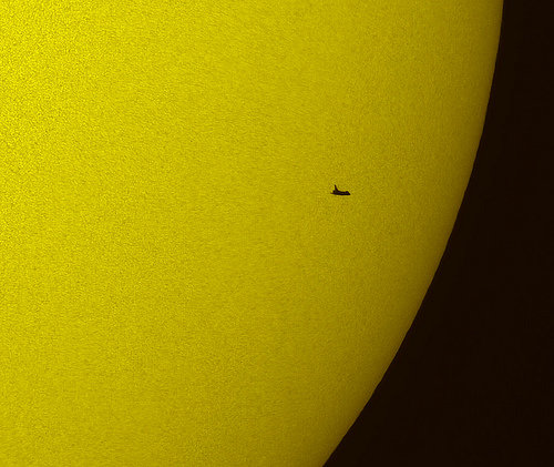 Photo of Atlantis passing the Sun by Thierry Legault