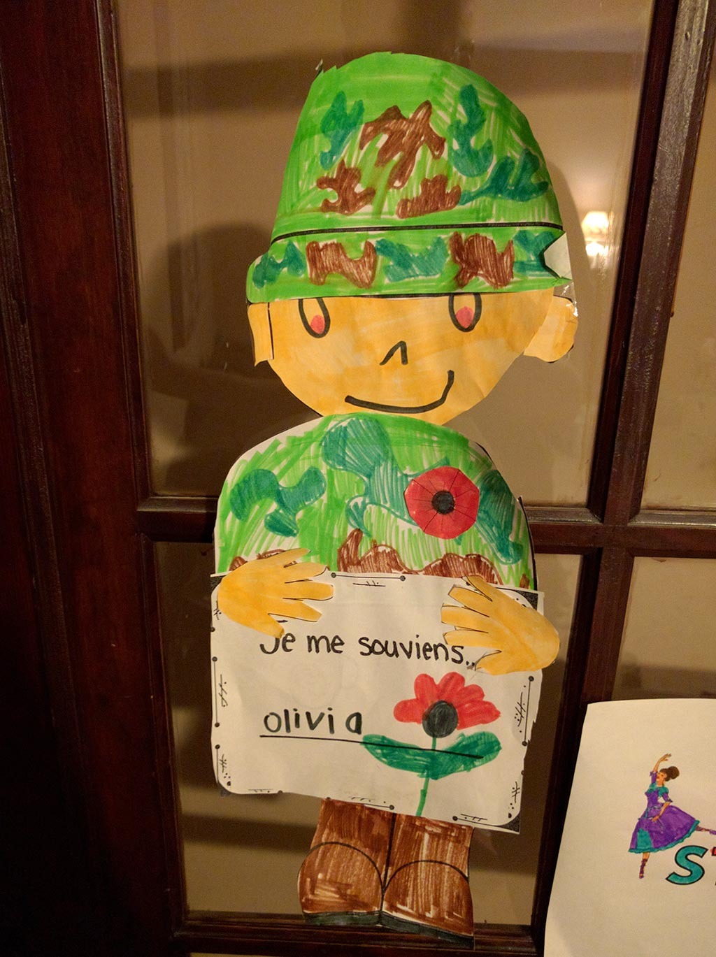Remembrance Day 2015 - Je me souviens, by Olivia, age 5