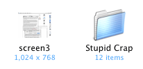 Icons with extra info in OS X
