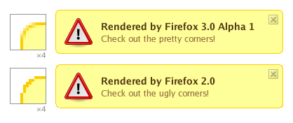 Firefox rounded corner comparison